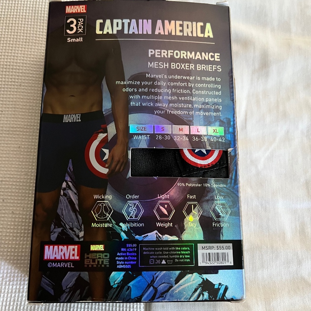 SOLD!! CAPTAIN AMERICA UNDERWEAR SIZE SMALL - Picture 6 of 7
